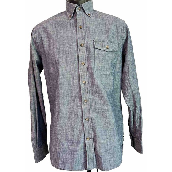 Vineyard Vines Slim Fit Crosby Mens Dress Shirt By Shep & Ian Blue Medium - Picture 1 of 10